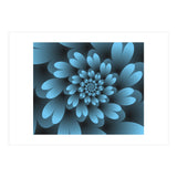Blue Floral Satin (Print Only) thumbnail
