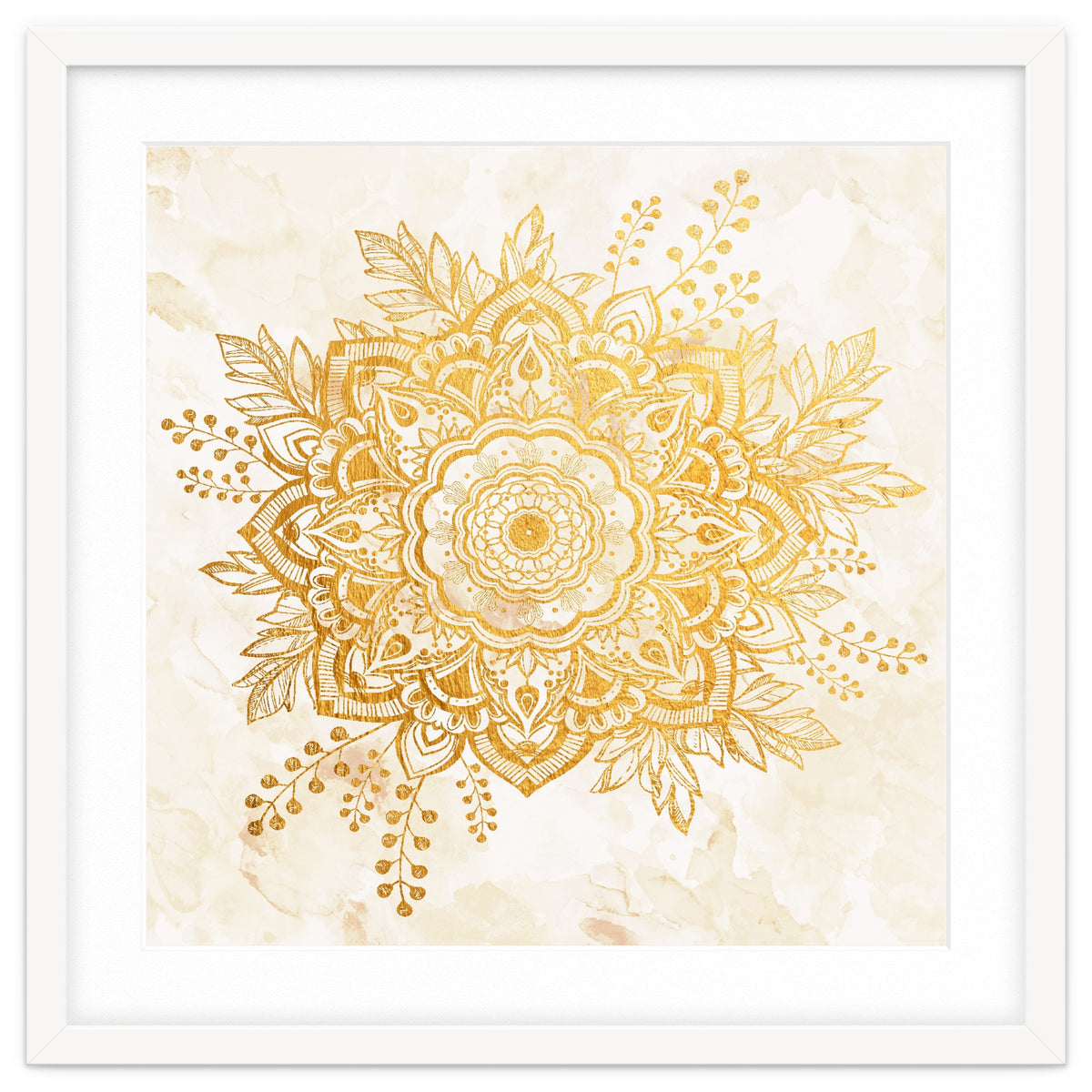 Queen Starring of Mandala-Gold Sunflower II