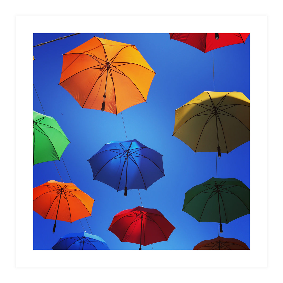 Rainbow umbrellas (Print Only)