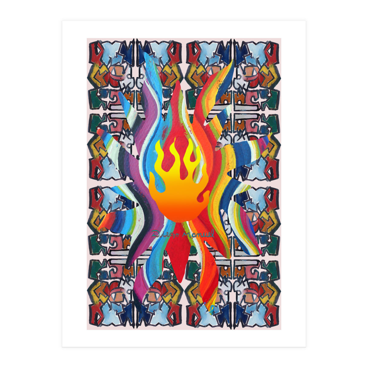 Fuego Y Graffiti 45 (Print Only)