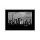 Toronto Skyline From The Pape Ave Bridge No 3 with Border (Print Only) thumbnail