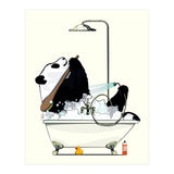 Giant Panda Bear in the Bath, funny bathroom humour (Print Only) thumbnail