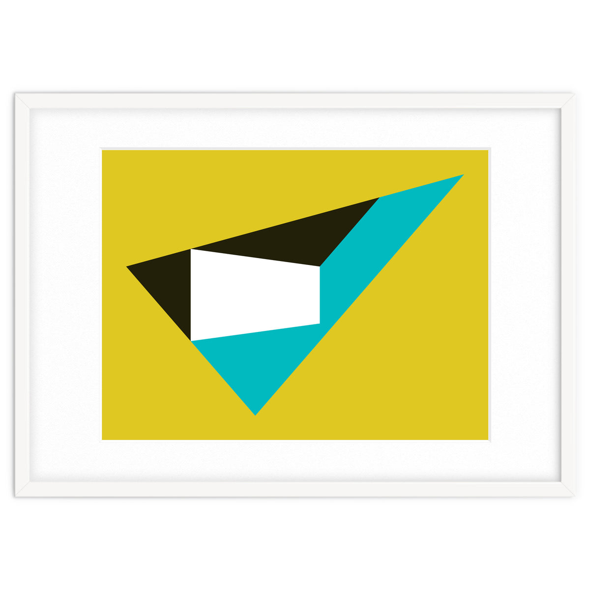 Geometric Shapes No. 39 - mustard & turquoise