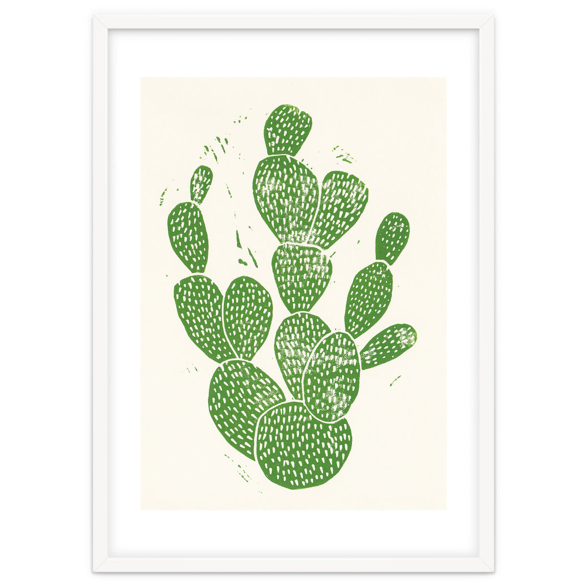 Linocut Cacti #1