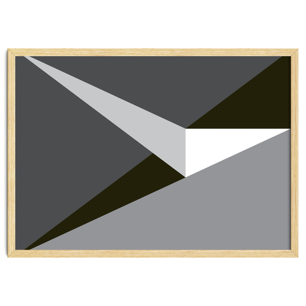 Geometric Shapes No. 73 - black & grey triangles