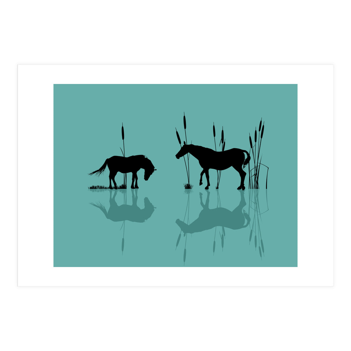 Horses By The Water (Print Only)