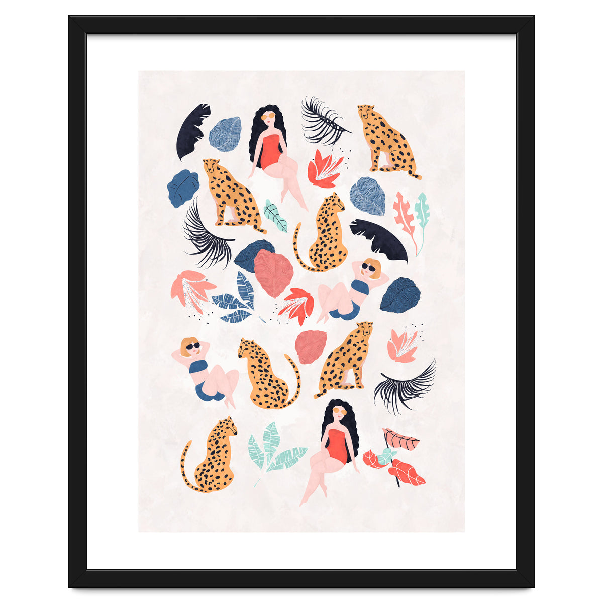 Tropical Girls And Cheetah