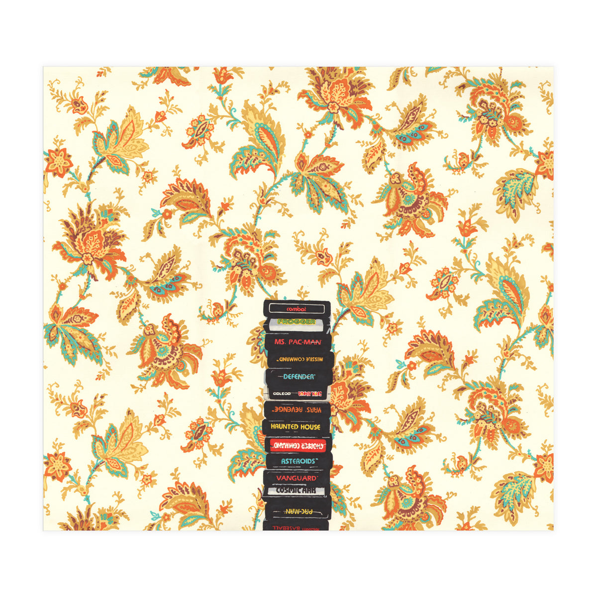 Atari & Flower Wallpaper (Print Only)