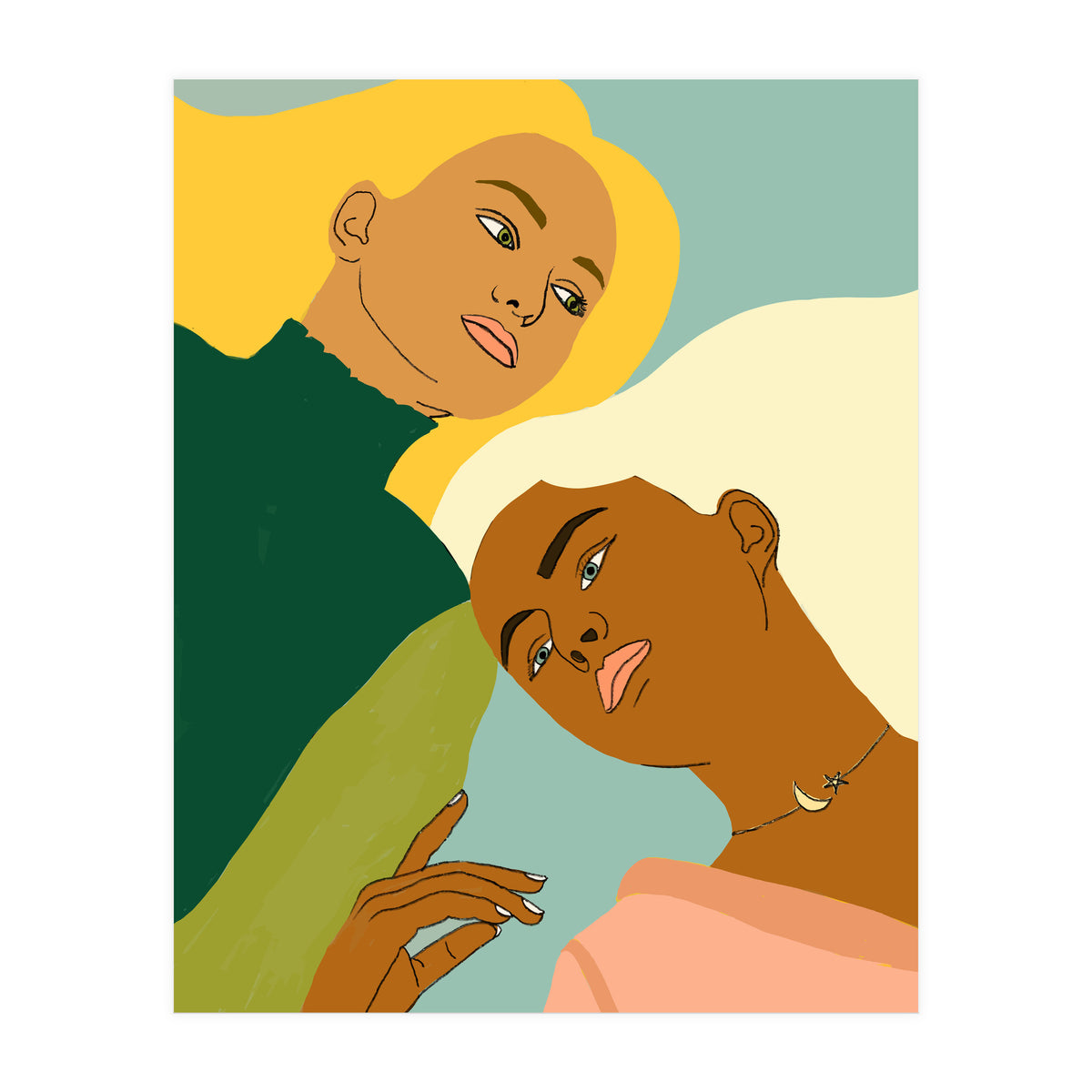 Two Souls One Body I #illustration painting (Print Only)