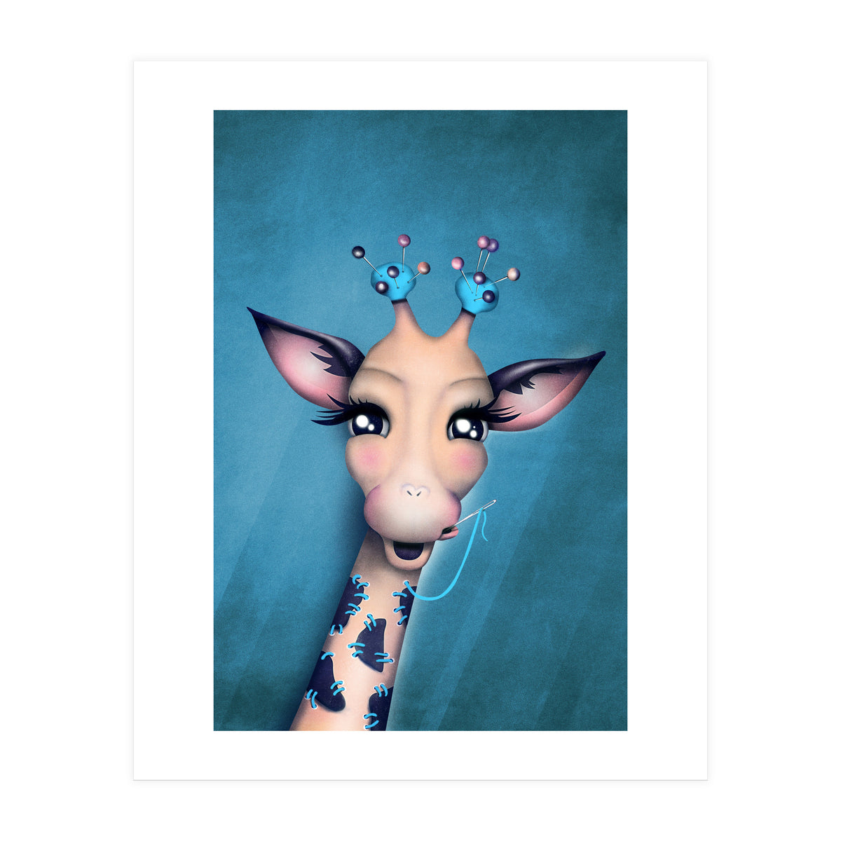 Pin Cushion Giraffe (Print Only)