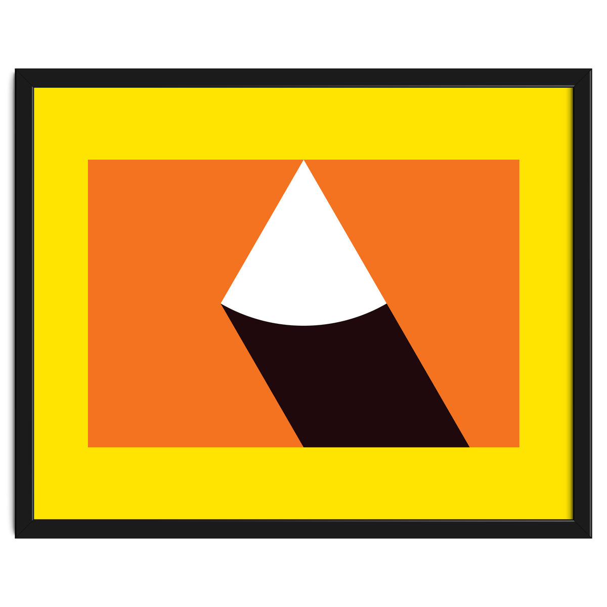 Geometric Shapes No. 47 - orange, black & yellow