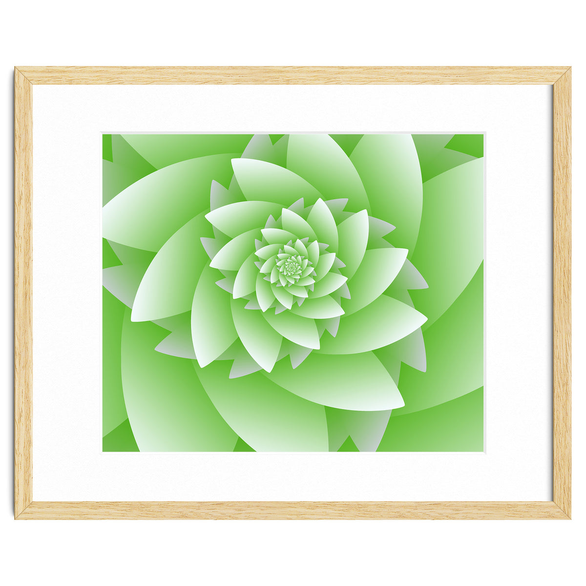 Abstract Green Floral Optical Illusions Art