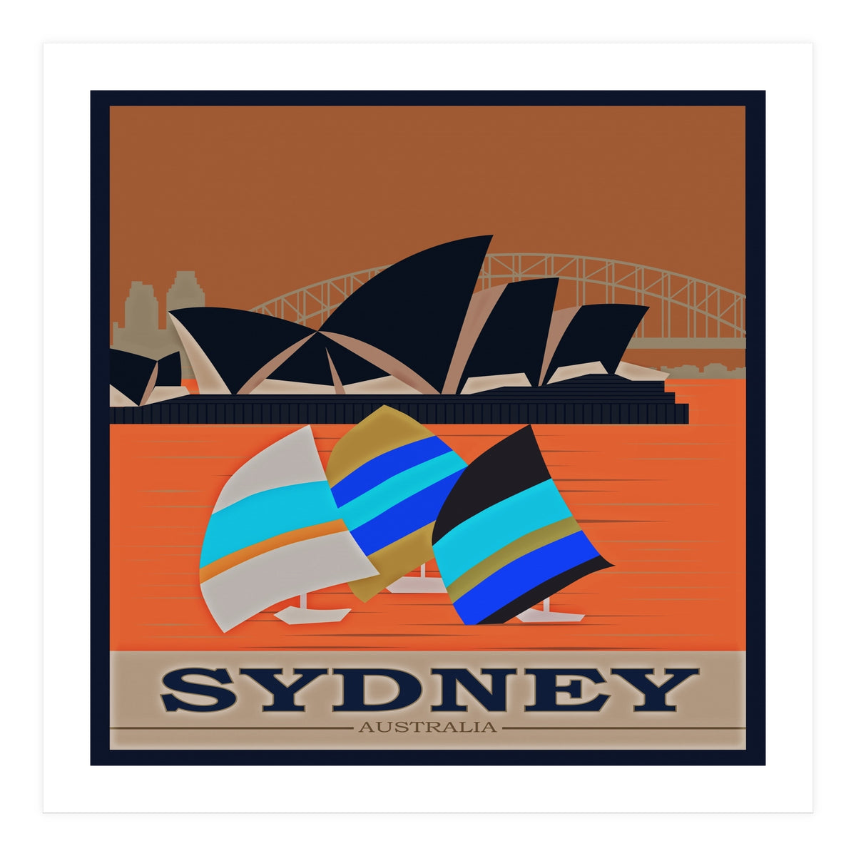 Sydney Australia Travel Poster  (Print Only)