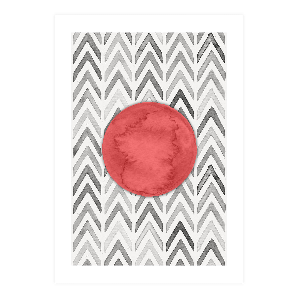 Red Bubble Chevron Pattern (Print Only)