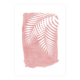 Palm Leaves On Pink (Print Only) thumbnail