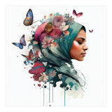 Watercolor Floral Muslim Woman #4 (Print Only) thumbnail