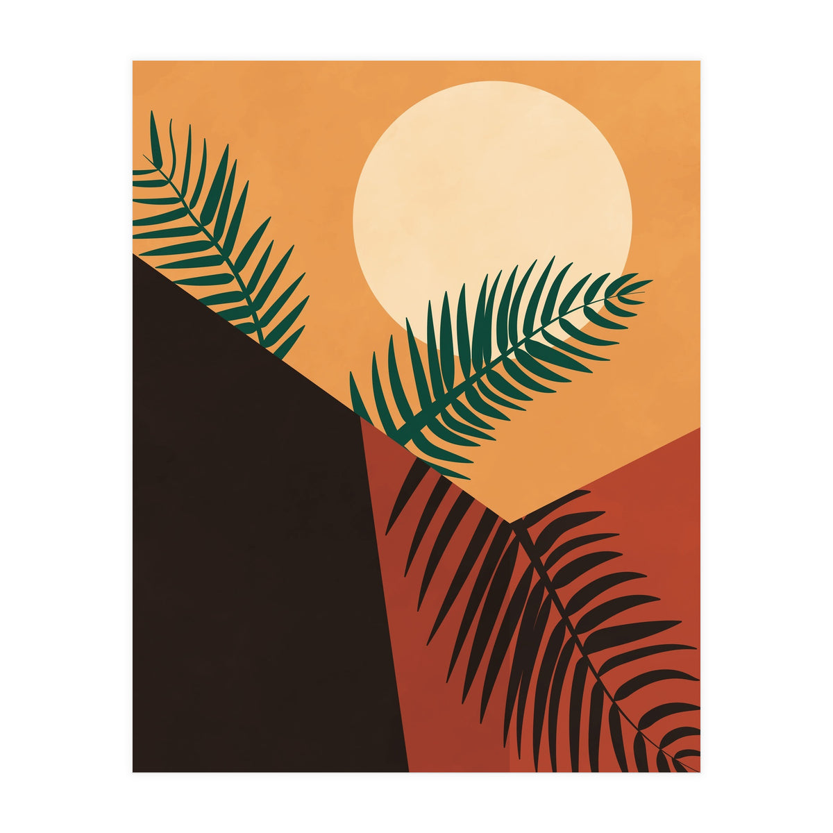 Bohemian Palm Tree Leaves (Print Only)