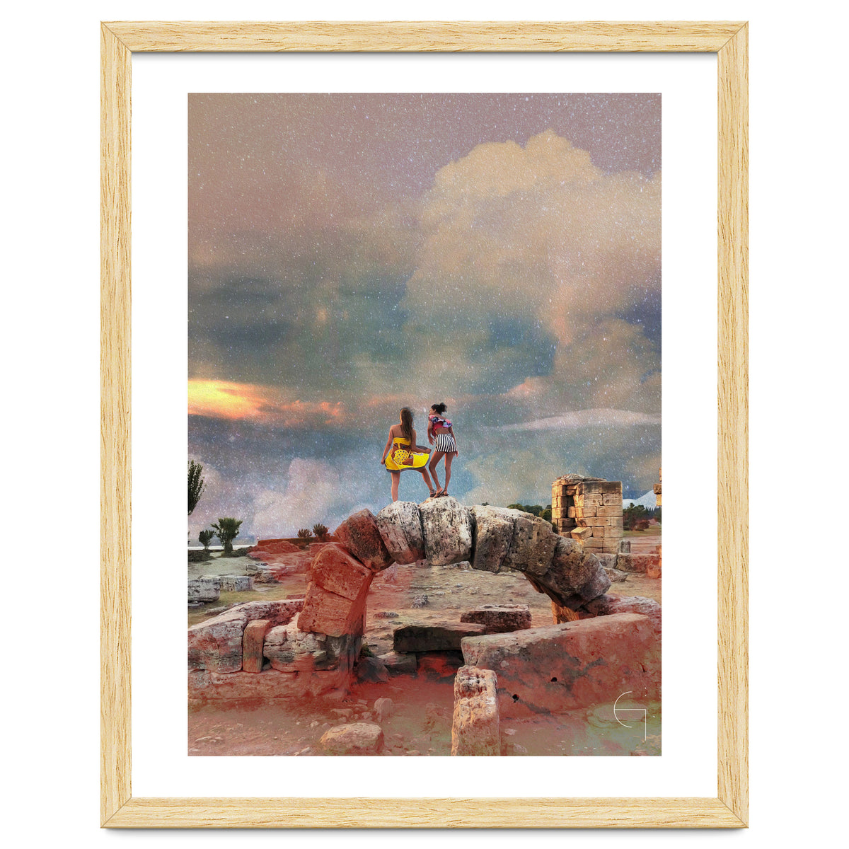 Voyageuses contemplant le crépuscule