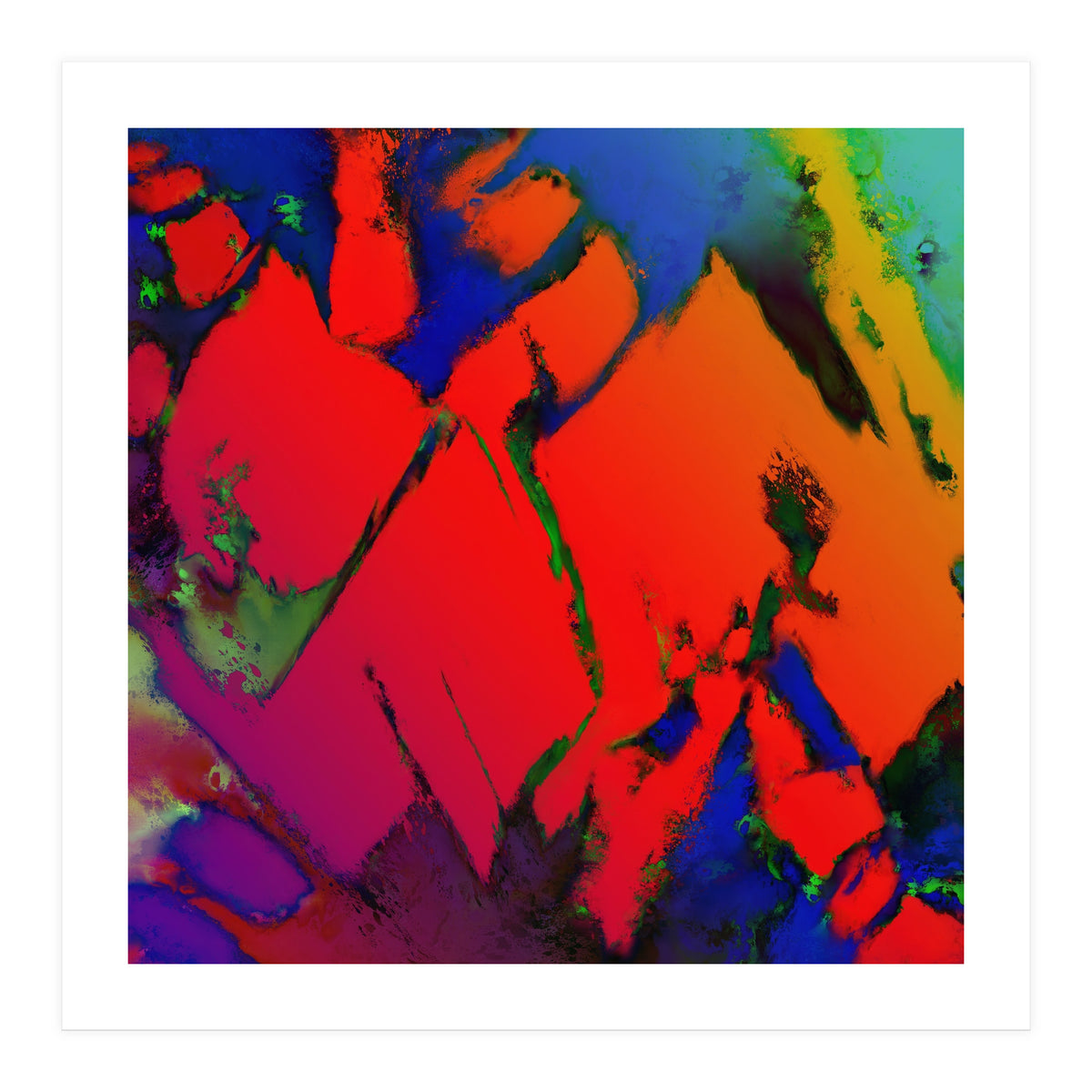 Colliding Panels Red (Print Only)