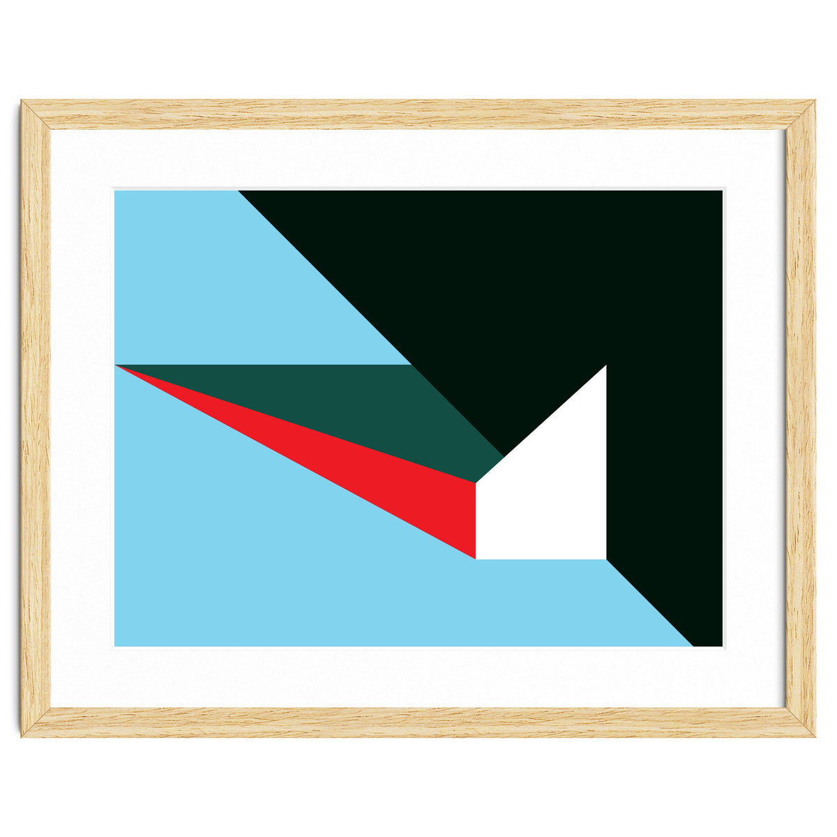 Geometric Shapes No. 45 - red, blue, green & black