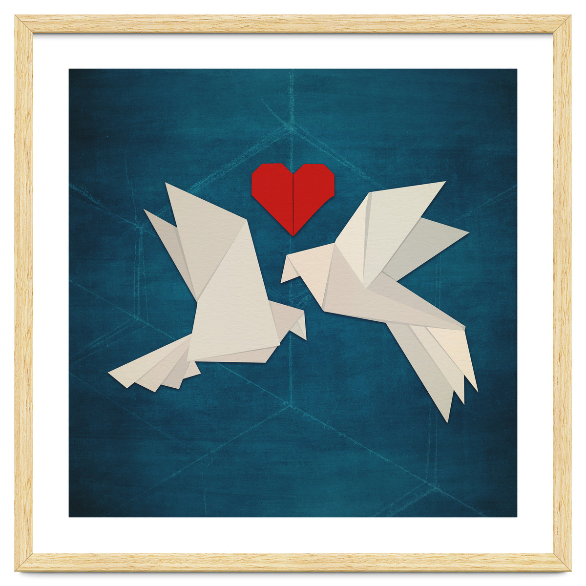 Origami love birds