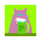 Saint Patrick's Day Lilac Cat  (Print Only) thumbnail