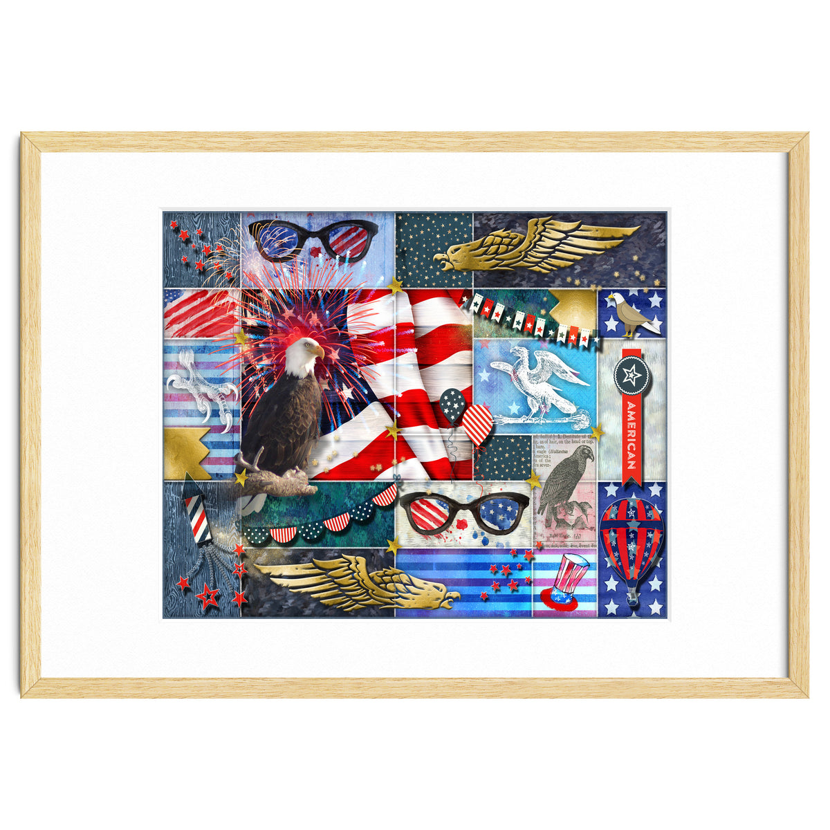 Americana Eagles Collage