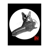 Laying Cat in white (Print Only) thumbnail