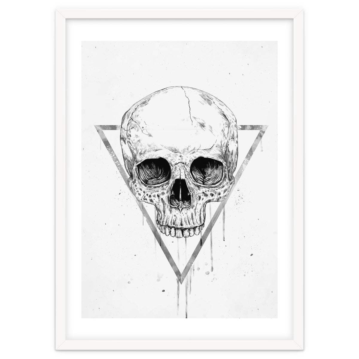 Skull In A Triangle (bw)