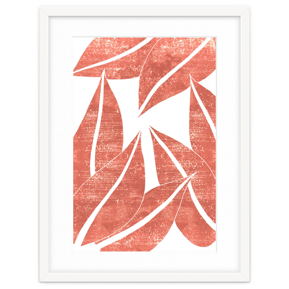 Abstract Terracotta Leaves 1 - Burnt Orange