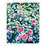 Winter Rose | Botanical Floral Garden | Boho Vintage Plants Meadow Roses Painting (Print Only) thumbnail