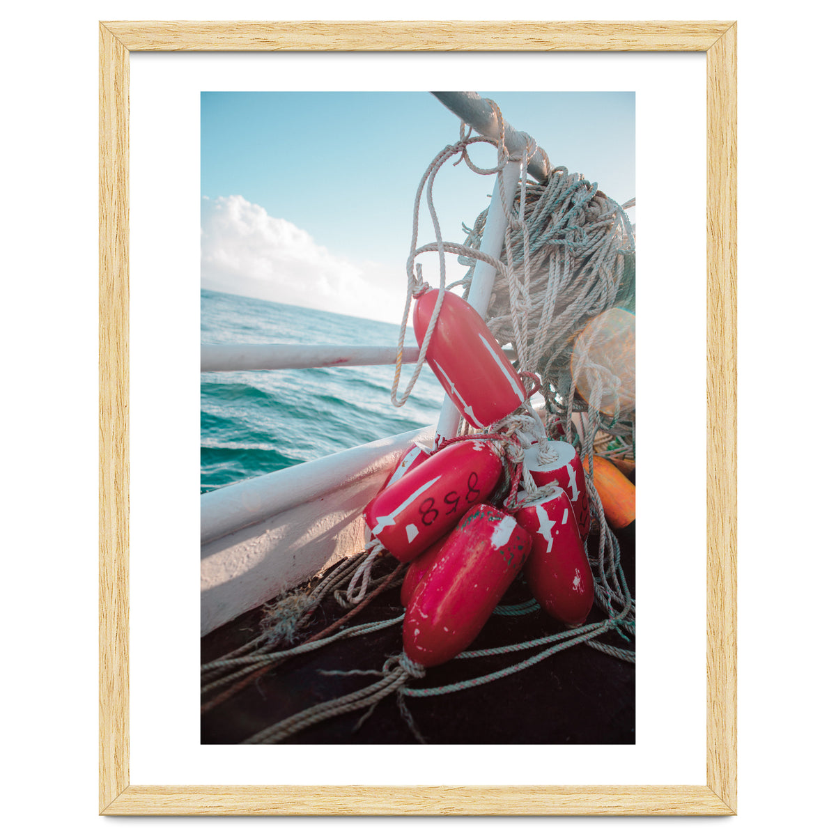 Buoys on a fishing boat