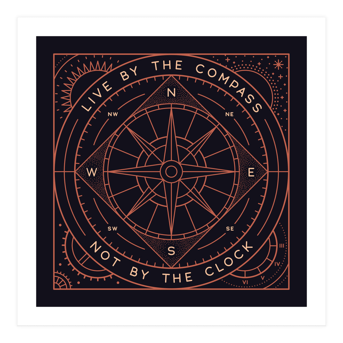 Live By The Compass (Print Only)