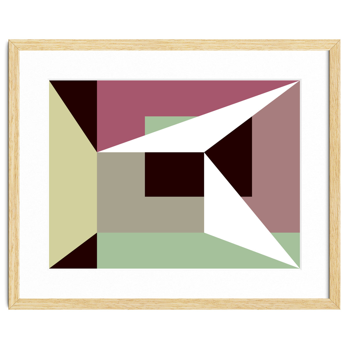 Geometric Shapes No. 26 - green & purple