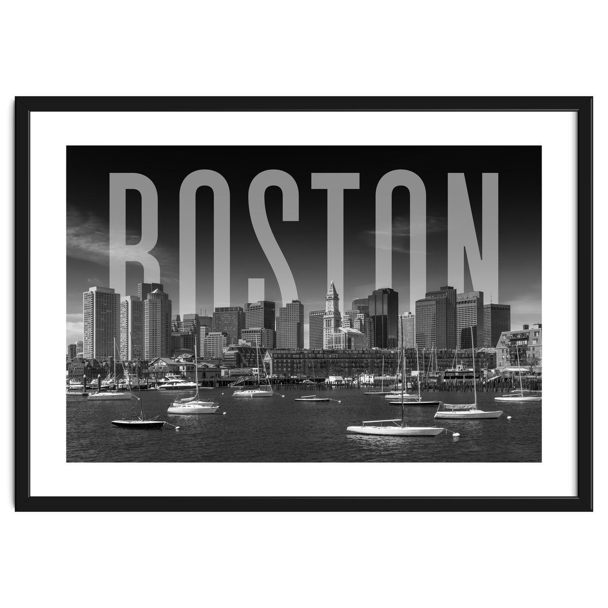 BOSTON Skyline | Monochrome