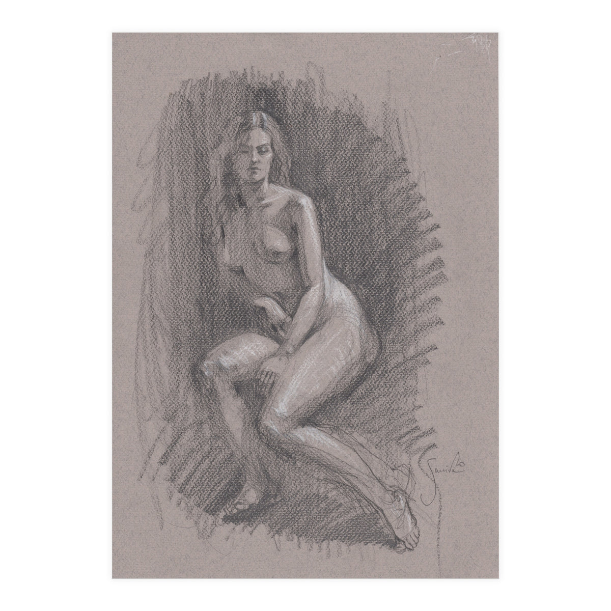 Beautiful drawing of a woman (Print Only)