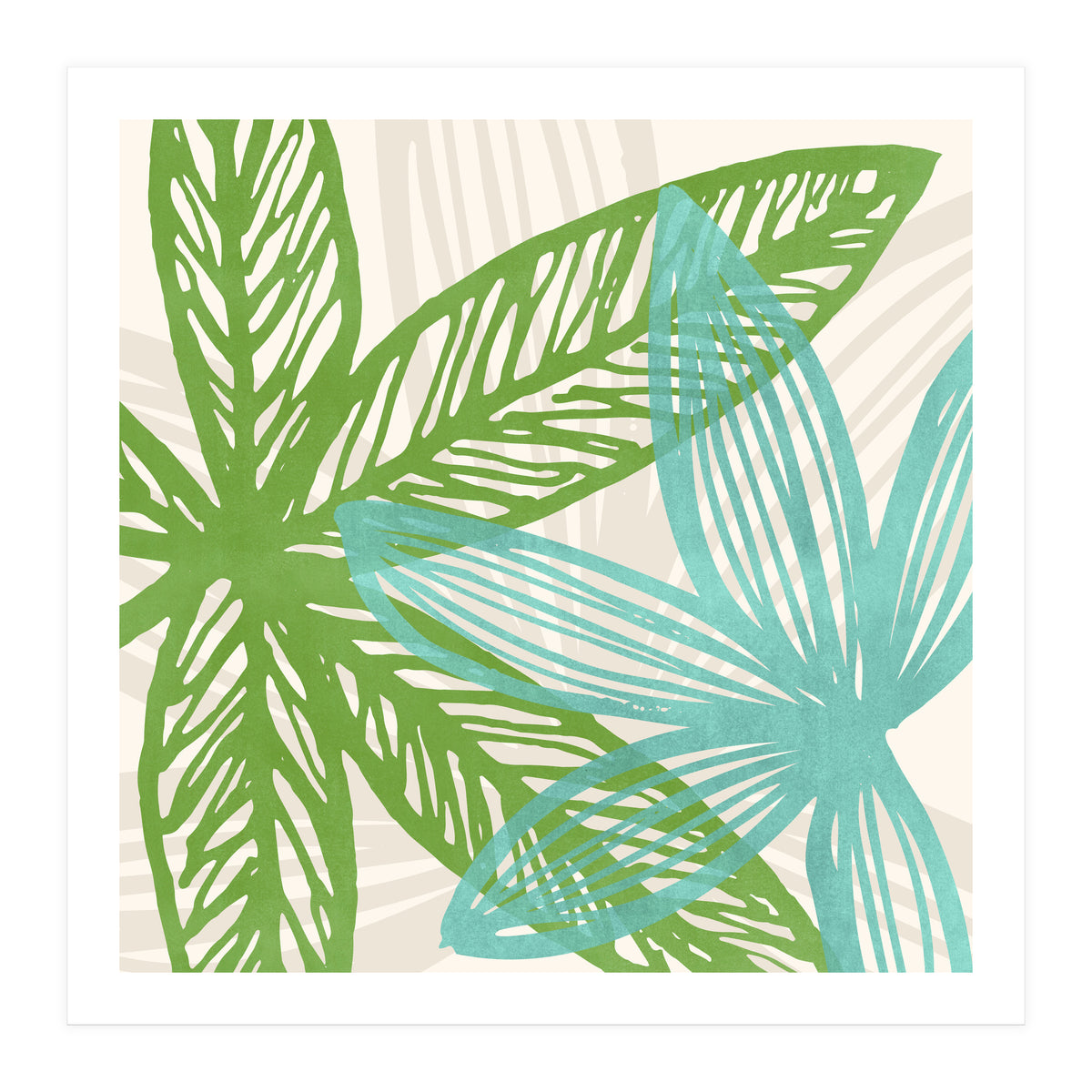 Abstract Coastal Flora (Print Only)