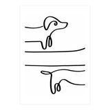 One Line Art Dachshund  (Print Only) thumbnail