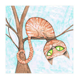 Red cat in a tree (Print Only) thumbnail