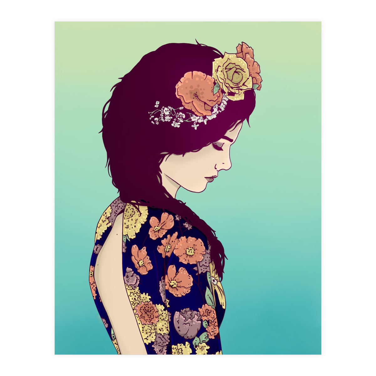 Yellow Garden Lady (Print Only)