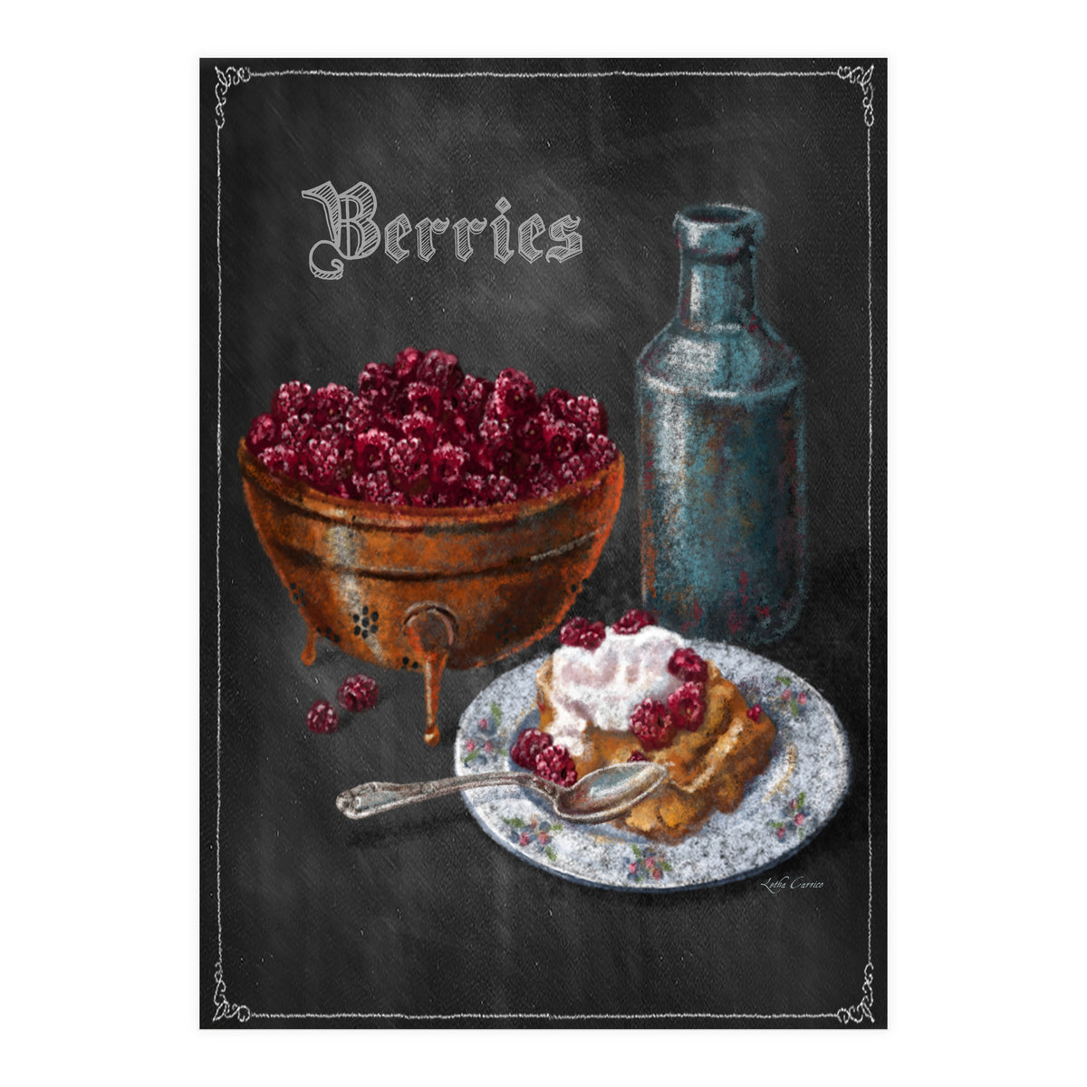 Berries Chalkboard Art (Print Only)