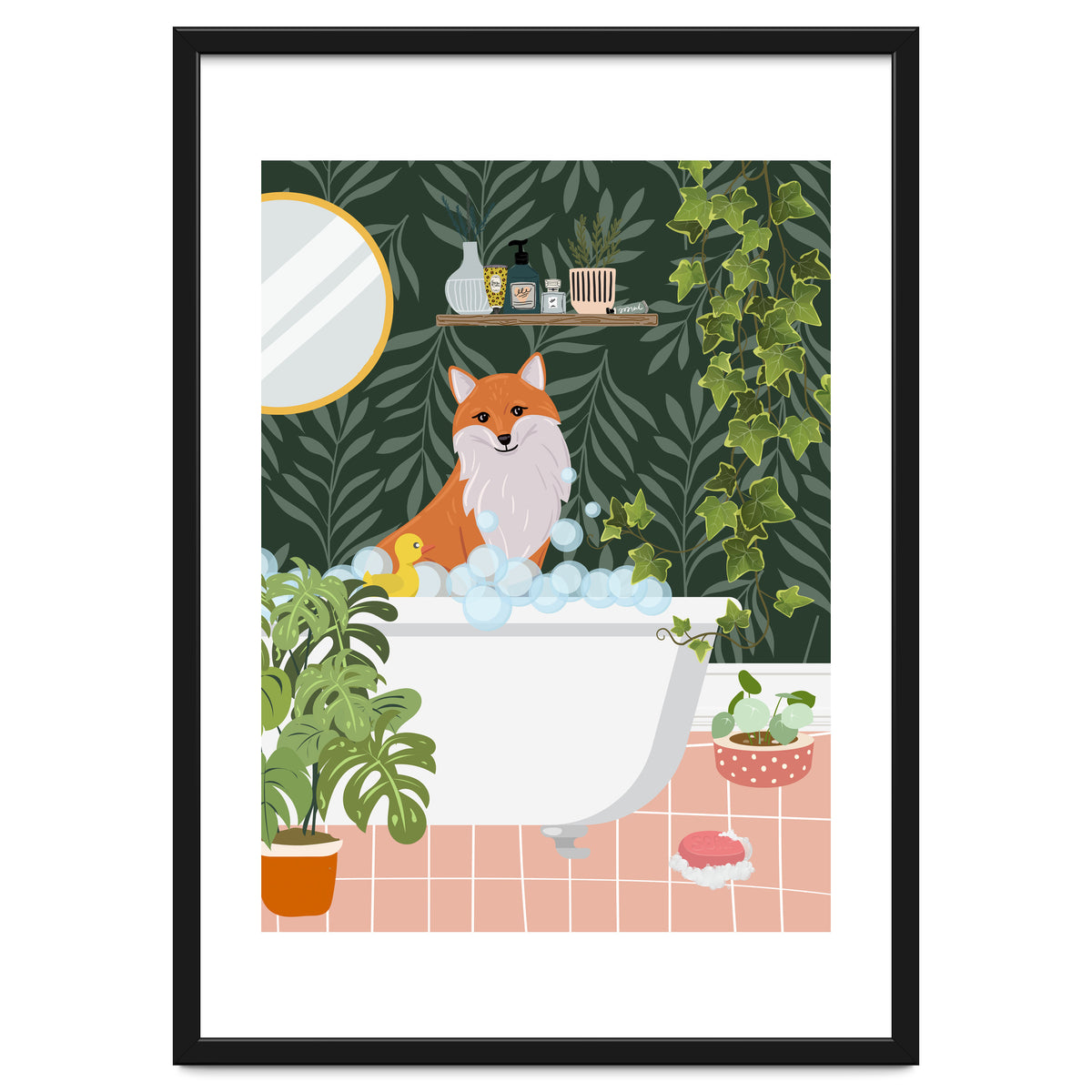 Fox Taking a Bath