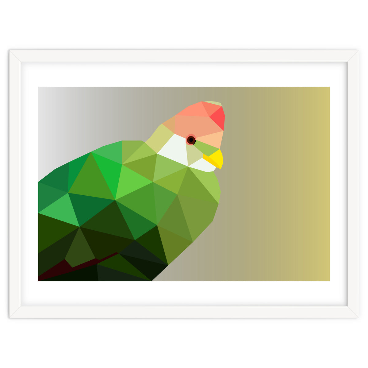 Red Crested Turaco Low Poly Art