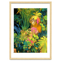 Daydreamer, Coming of Age Monkey Tropical Jungle Plants, Wildlife Botanical Nature Forest Bohemian Animals