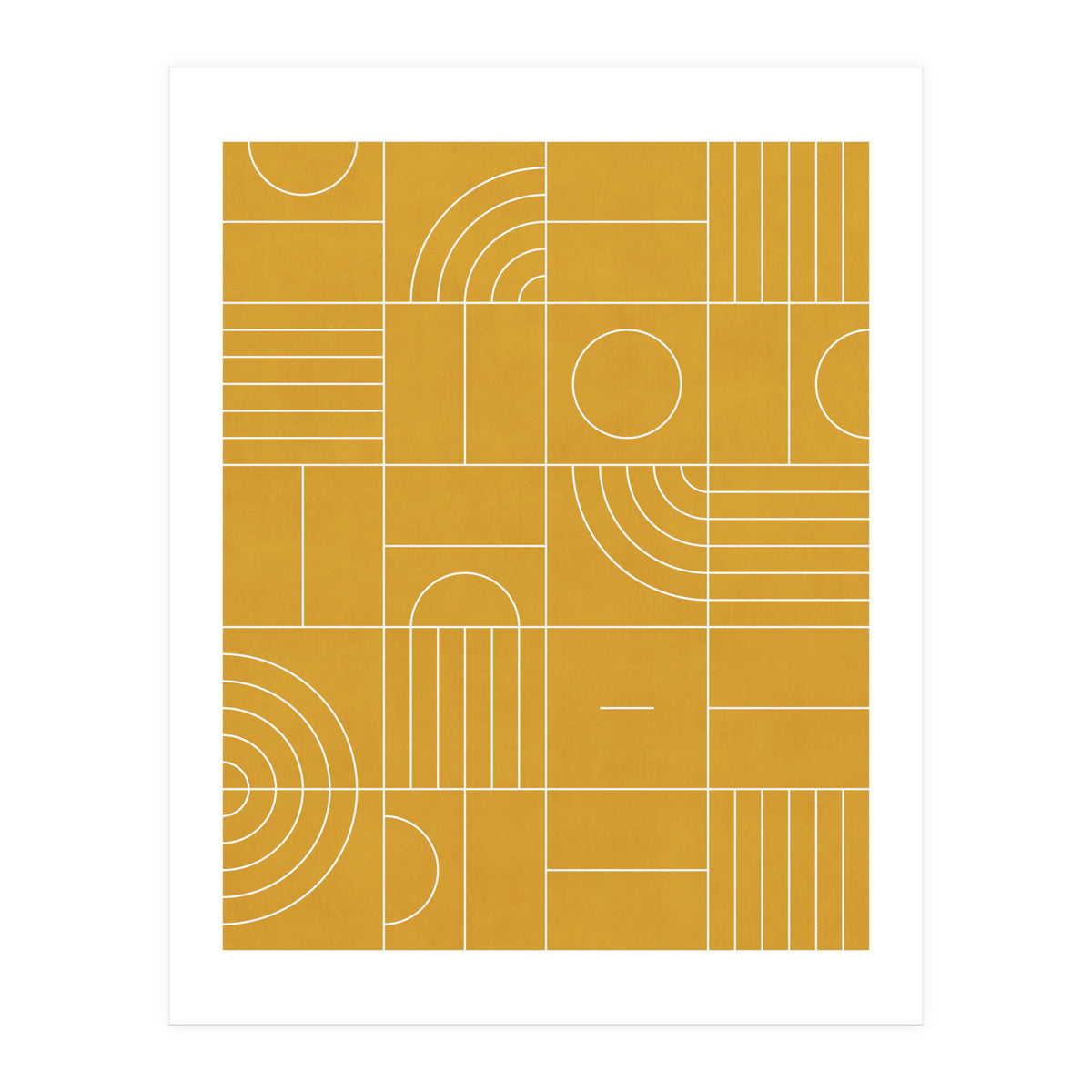 My Favorite Geometric Patterns No.22 - Mustard Yellow (Print Only)