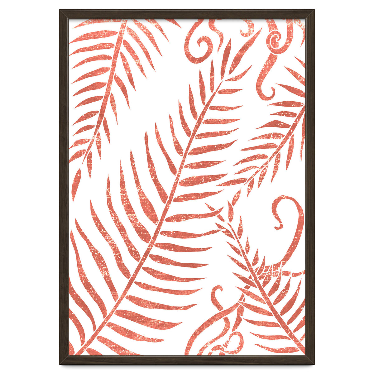 Abstract Terracotta Leaves 2 - Burnt Orange