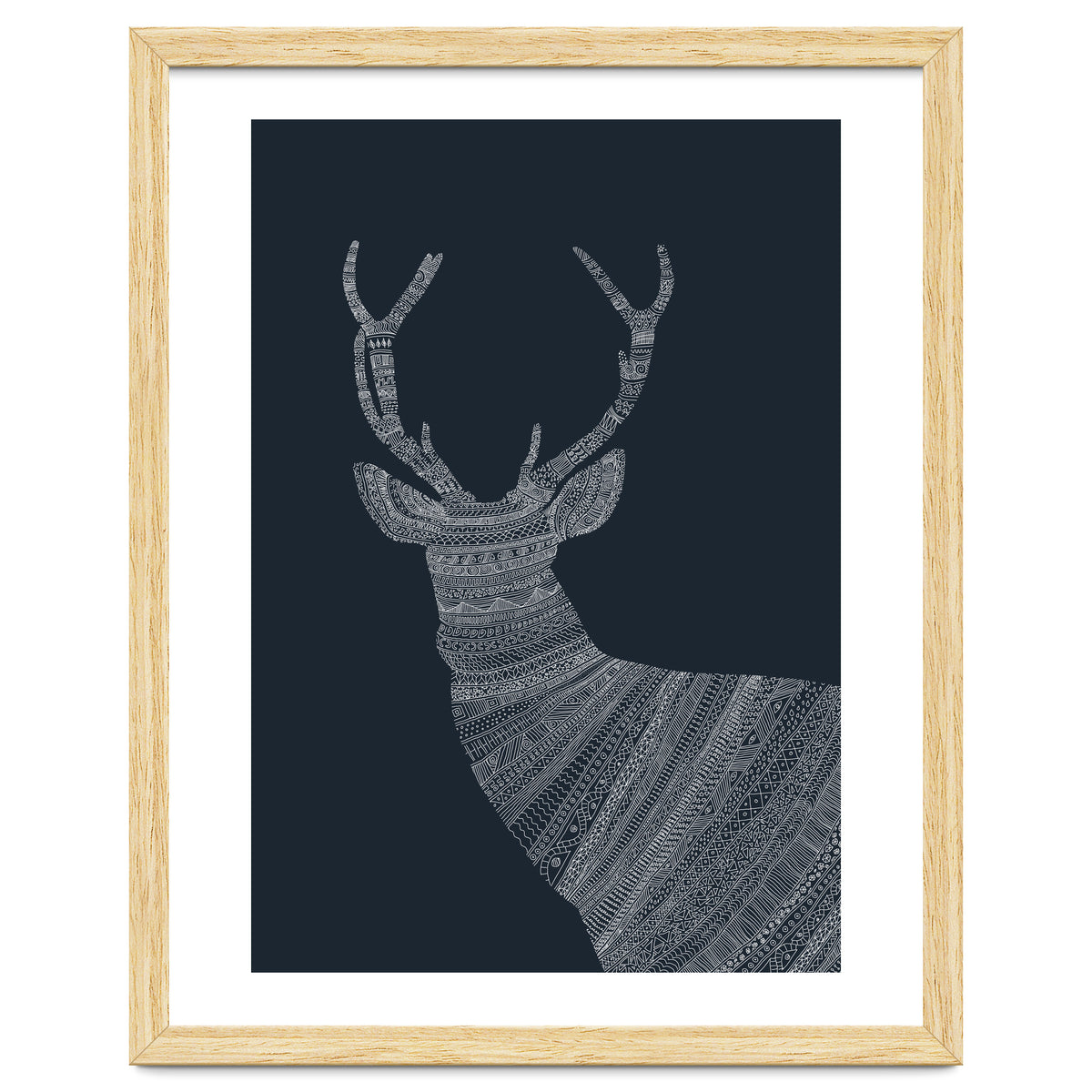 Stag Blue Poster