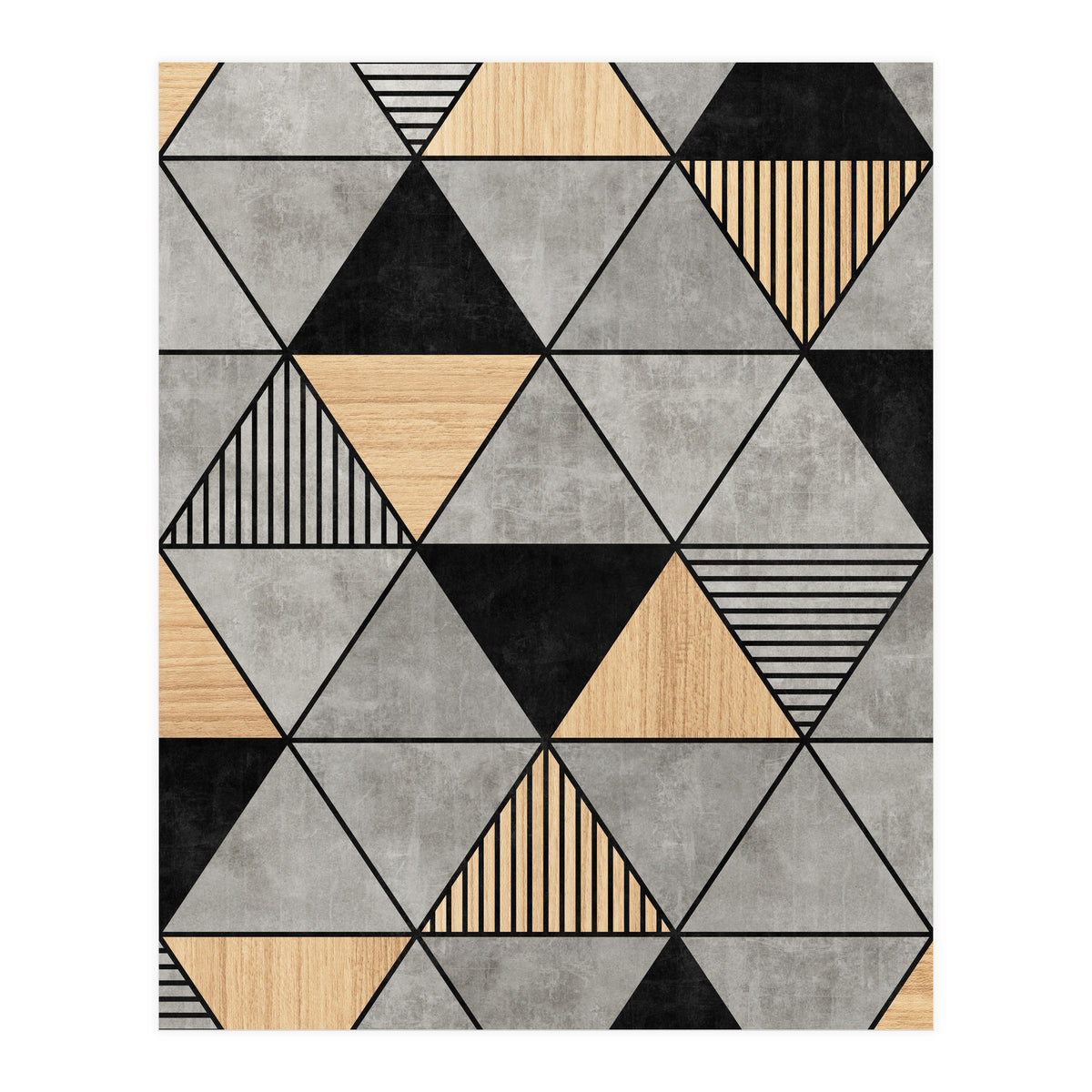 Concrete and Wood Triangles 2 (Print Only)