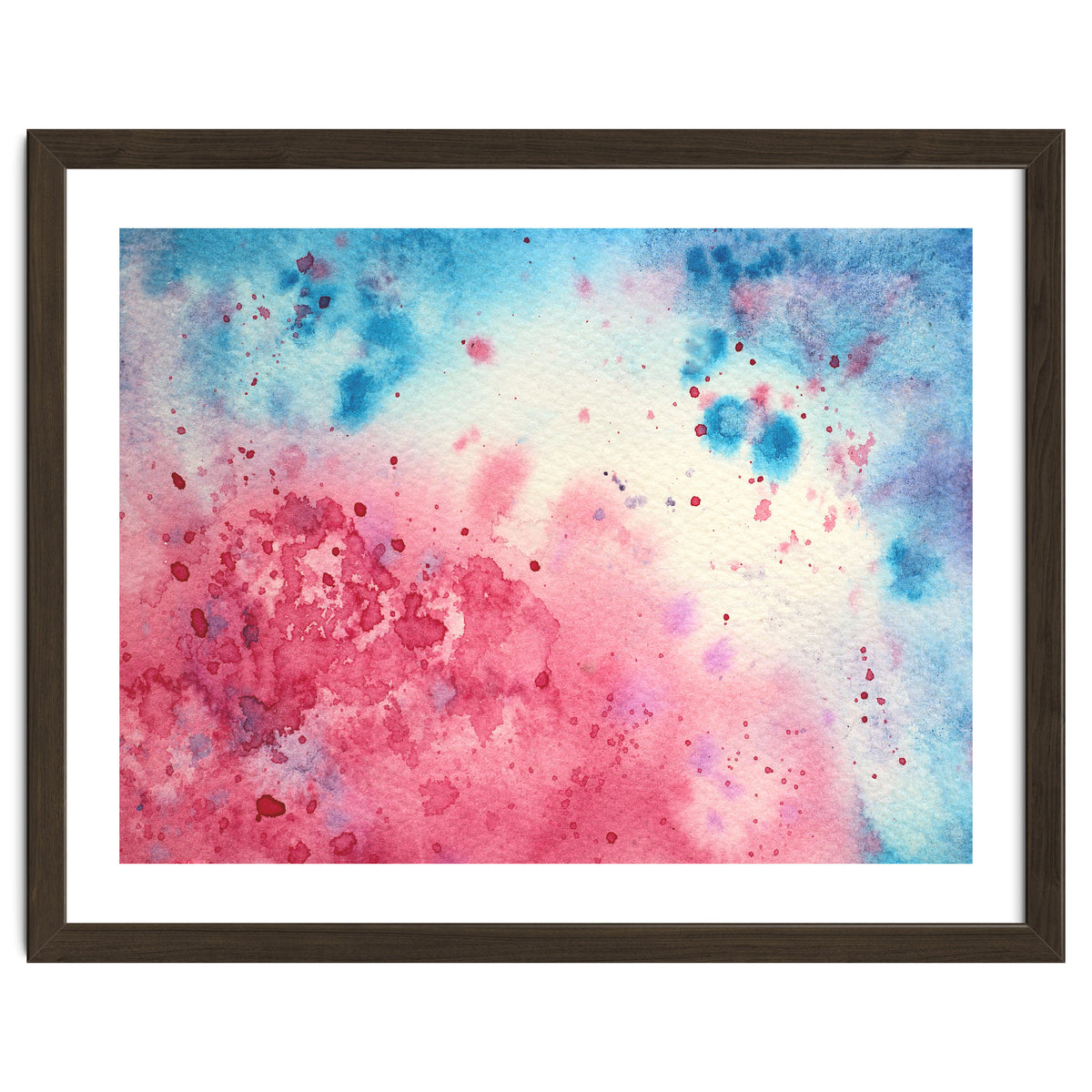When pink meets blue || abstract watercolor