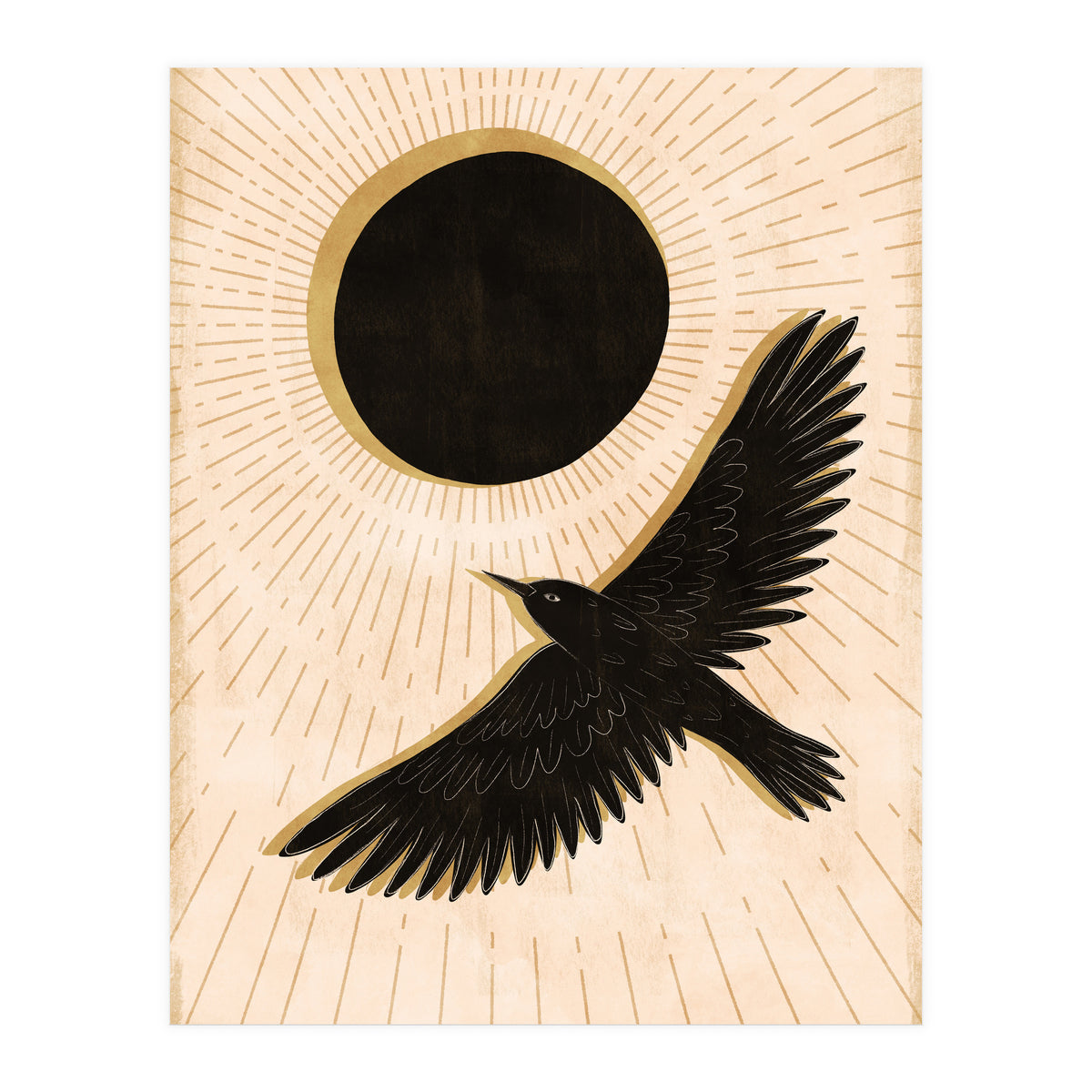 Raven And A Black Sun (Print Only)